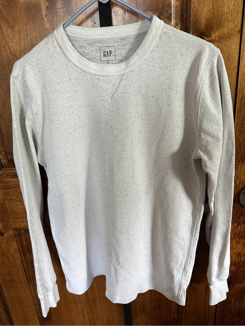 GAP Men's Light Cream Speckled Crewneck Sweater